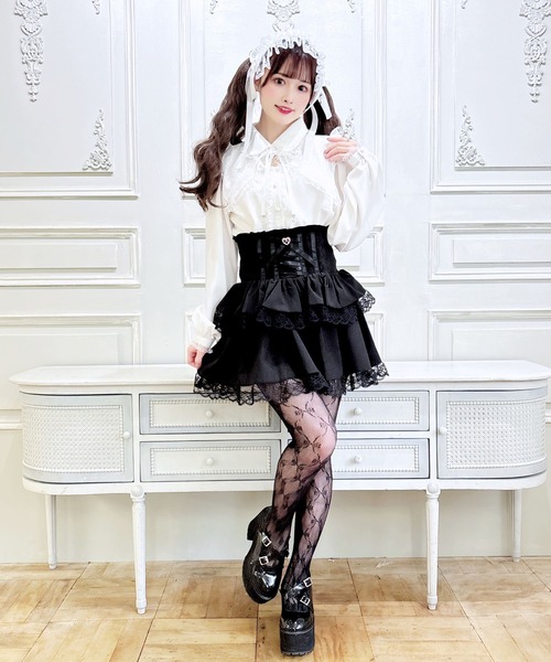 MA*RS（アメーバーマーズ）の「レース付きボレロ風ブラウス（Tシャツ/カットソー・レディース・ブラック/ホワイト・FREE）」の14枚目の写真