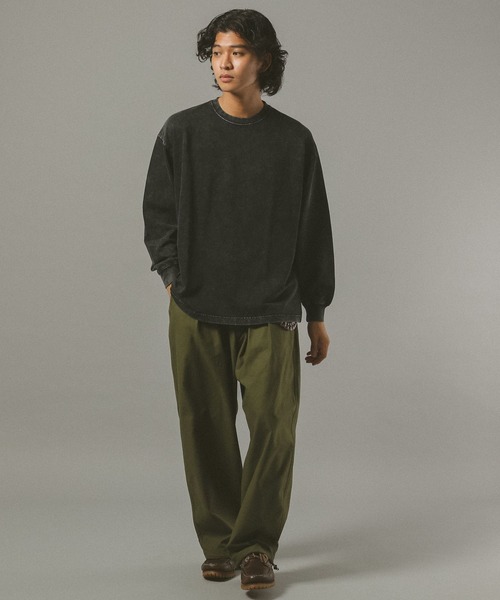 RAGEBLUE（レイジブルー）の「ヴィンテージライク/ケミカル加工ロンT（Tシャツ/カットソー・メンズ・ホワイト/ブラウン/グレー/ダークグレー・MEDIUM/LARGE）」の11枚目の写真