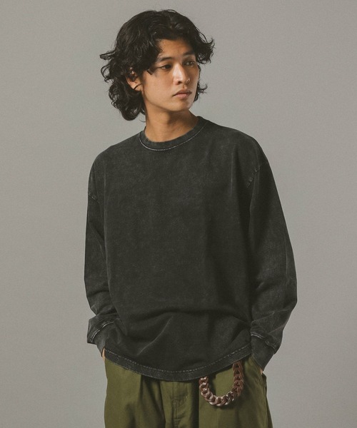 RAGEBLUE（レイジブルー）の「ヴィンテージライク/ケミカル加工ロンT（Tシャツ/カットソー・メンズ・ホワイト/ブラウン/グレー/ダークグレー・MEDIUM/LARGE）」の15枚目の写真