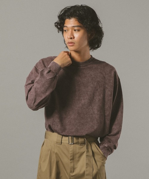 RAGEBLUE（レイジブルー）の「ヴィンテージライク/ケミカル加工ロンT（Tシャツ/カットソー・メンズ・ホワイト/ブラウン/グレー/ダークグレー・MEDIUM/LARGE）」の19枚目の写真