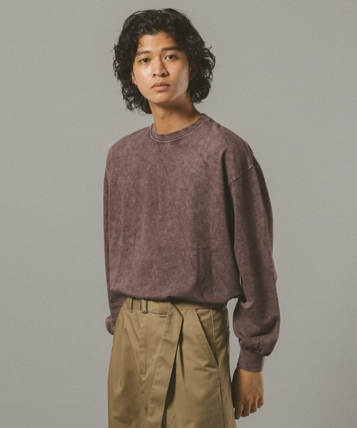 RAGEBLUE（レイジブルー）の「ヴィンテージライク/ケミカル加工ロンT（Tシャツ/カットソー・メンズ・ホワイト/ブラウン/グレー/ダークグレー・MEDIUM/LARGE）」の20枚目の写真