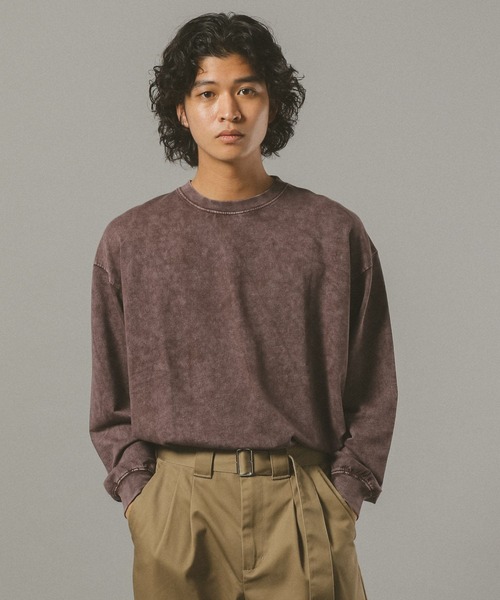 RAGEBLUE（レイジブルー）の「ヴィンテージライク/ケミカル加工ロンT（Tシャツ/カットソー・メンズ・ホワイト/ブラウン/グレー/ダークグレー・MEDIUM/LARGE）」の21枚目の写真