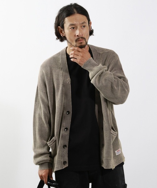 BAYFLOW(ベイフロー)の「フェードニットカーディガン(カーディガン/ボレロ・メンズ・ベージュ/ブルー/チャコール・MEDIUM/LARGE)」の2枚目の写真