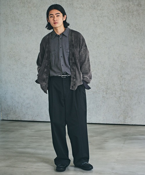 BAYFLOW(ベイフロー)の「フェードニットカーディガン(カーディガン/ボレロ・メンズ・ベージュ/ブルー/チャコール・MEDIUM/LARGE)」の4枚目の写真