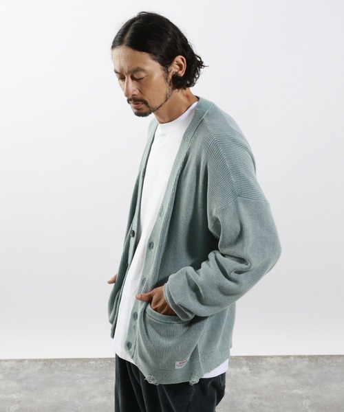 BAYFLOW(ベイフロー)の「フェードニットカーディガン(カーディガン/ボレロ・メンズ・ベージュ/ブルー/チャコール・MEDIUM/LARGE)」の15枚目の写真