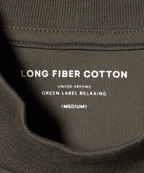 green label relaxing(グリーンレーベルリラクシング)の「LONG FIBER COTTON クリア モックネック 長袖 Tシャツ(Tシャツ/カットソー・メンズ・ホワイト/ダークグレー/ブラック・L/M/S/XL)」の5枚目の写真