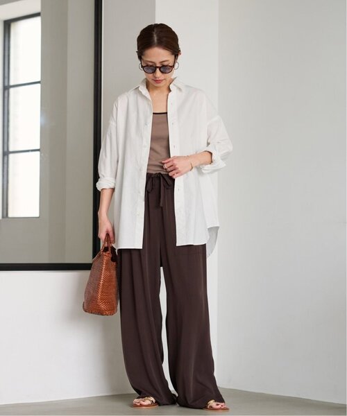 FRAMeWORK（フレームワーク）の「≪追加≫コットンレギュラーカラーシャツ（シャツ/ブラウス・レディース・ダークブルー/ホワイト/スカイブルー・FREE）」の4枚目の写真