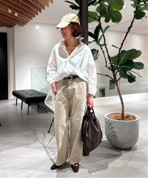 FRAMeWORK（フレームワーク）の「≪追加≫コットンレギュラーカラーシャツ（シャツ/ブラウス・レディース・ダークブルー/ホワイト/スカイブルー・FREE）」の13枚目の写真