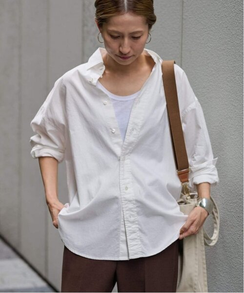 FRAMeWORK（フレームワーク）の「≪追加≫コットンレギュラーカラーシャツ（シャツ/ブラウス・レディース・ダークブルー/ホワイト/スカイブルー・FREE）」の16枚目の写真