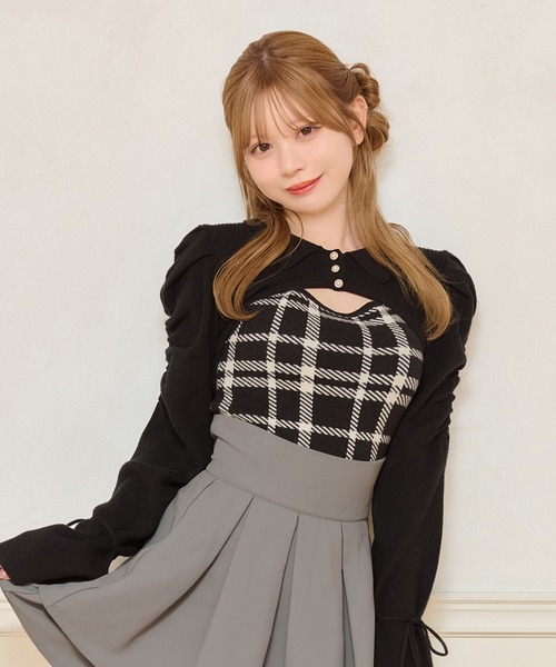 apres jour アプレジュール 袖リボンニットアンサンブル 袖リボンニットアンサンブル（ニット/セーター）｜apres jour（アプレ