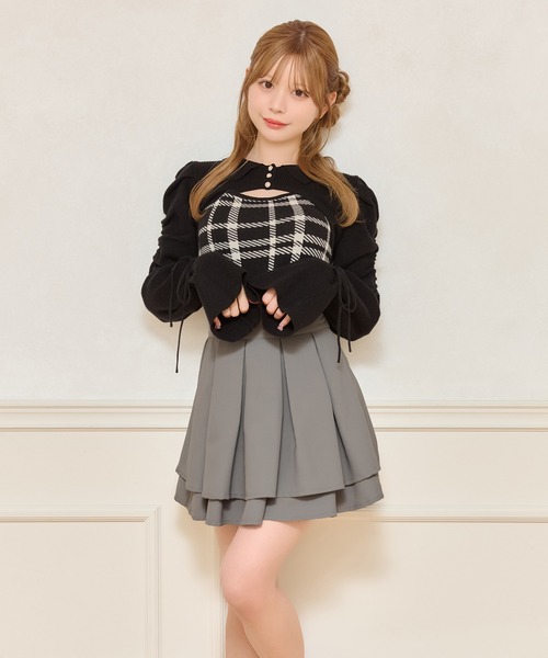 袖リボンニットアンサンブル（ニット/セーター）｜apres jour（アプレ