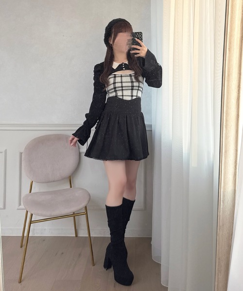 袖リボンニットアンサンブル（ニット/セーター）｜apres jour（アプレ