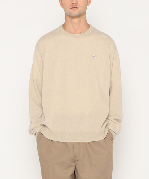 DANTON（ダントン）の「MEN'S LAMBSWOOL CREW NECK KNIT PULLOVER（ニット/セーター・メンズ・ブラック/グレイッシュベージュ/ブラウン系その他/オートミール/ダークグレー/レッド/パープル系その他/ライトグレー/ブルー系その他/ダークグリーン・40/42/44/38）」の6枚目の写真