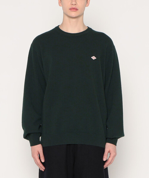 DANTON（ダントン）の「MEN'S LAMBSWOOL CREW NECK KNIT PULLOVER（ニット/セーター・メンズ・ブラック/グレイッシュベージュ/ブラウン系その他/オートミール/ダークグレー/レッド/パープル系その他/ライトグレー/ブルー系その他/ダークグリーン・40/42/44/38）」の2枚目の写真