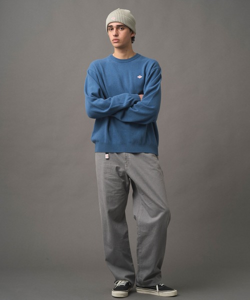 DANTON（ダントン）の「MEN'S LAMBSWOOL CREW NECK KNIT PULLOVER（ニット/セーター・メンズ・ブラック/グレイッシュベージュ/ブラウン系その他/オートミール/ダークグレー/レッド/パープル系その他/ライトグレー/ブルー系その他/ダークグリーン・40/42/44/38）」の22枚目の写真