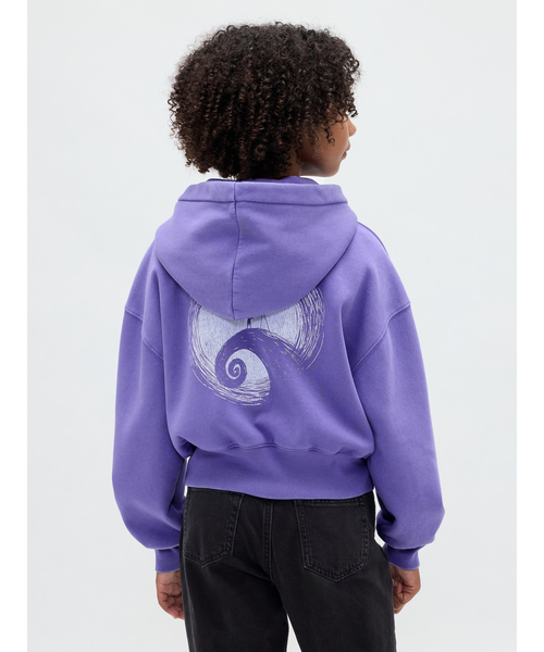 GAP(ギャップ)の「ナイトメアー・ビフォア・クリスマス ヴィンテージソフト クロップドパーカー (キッズ)(パーカー・キッズ・パープル・160cm/150cm/140cm/130cm/120cm/110cm)」の4枚目の写真