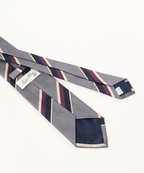 BEAMS F（ビームスエフ）の「TUDOR ROSES / シルク ストライプ ネクタイ（ネクタイ・メンズ・グレー/ネイビー・ONE SIZE）」の5枚目の写真