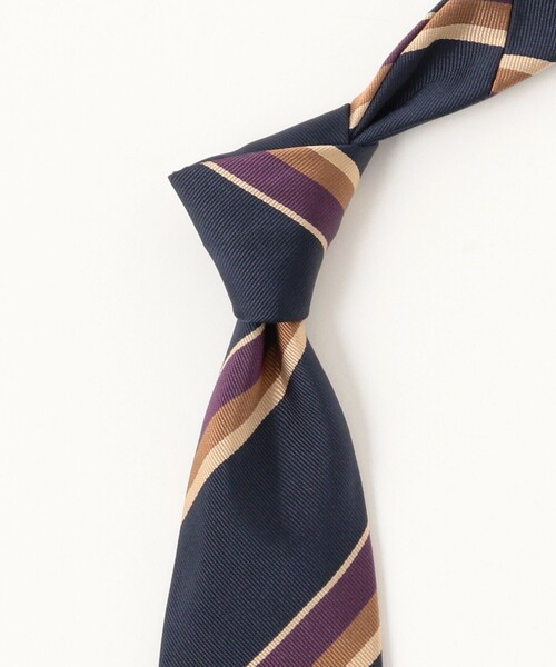 BEAMS F（ビームスエフ）の「TUDOR ROSES / シルク ストライプ ネクタイ（ネクタイ・メンズ・グレー/ネイビー・ONE SIZE）」の8枚目の写真
