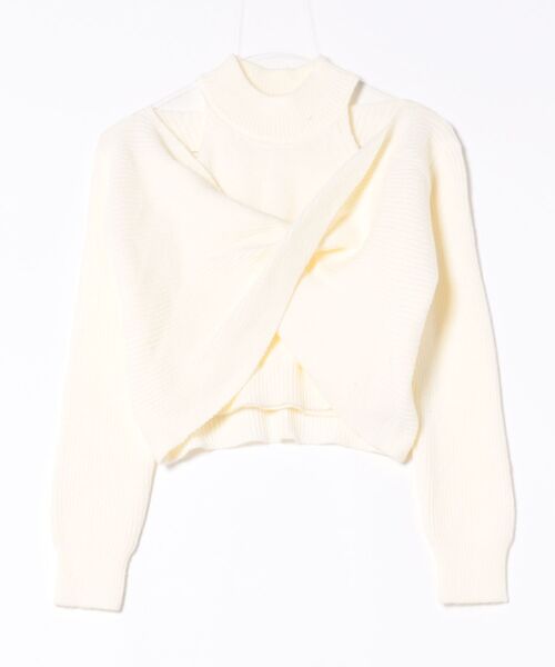 STAY MOTION（ステイモーション）の「【WEB限定】アシンメトリーアンサンブルニットトップス［韓国ファッション カジュアル］≪AW新作≫（ニット/セーター・レディース・グレー/ブラック/アイボリー・F）」の13枚目の写真
