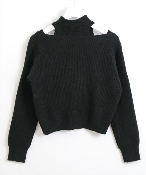 STAY MOTION（ステイモーション）の「【WEB限定】アシンメトリーアンサンブルニットトップス［韓国ファッション カジュアル］≪AW新作≫（ニット/セーター・レディース・グレー/ブラック/アイボリー・F）」の8枚目の写真