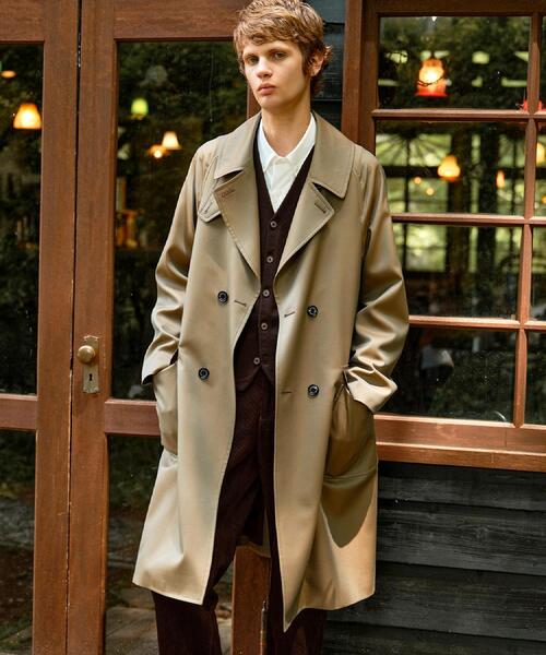 DRESSTERIOR（ドレステリア）の「ウールギャバジン アルスターコート（トレンチコート・メンズ・オリーブ/ブラック・90/91/92）」の2枚目の写真