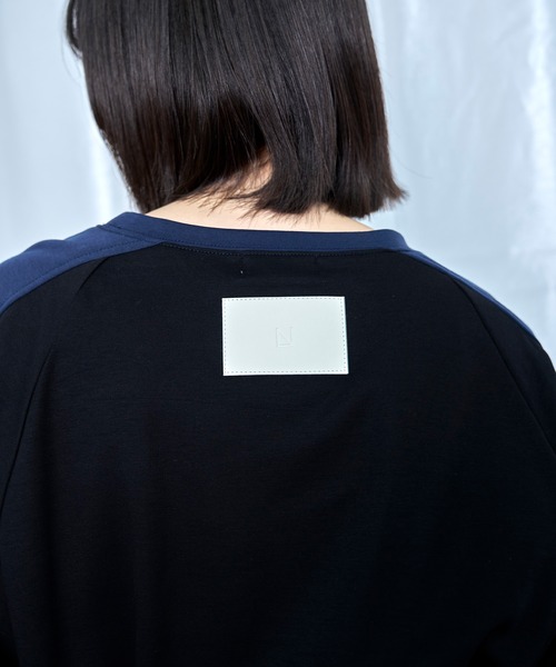 Nora Lily(ノラリリー)の「【Nora Lily】Switching Bi-Color Tuck Raglan Tee(Tシャツ/カットソー・メンズ・ブラック/アイボリー/グレー・FREE)」の13枚目の写真