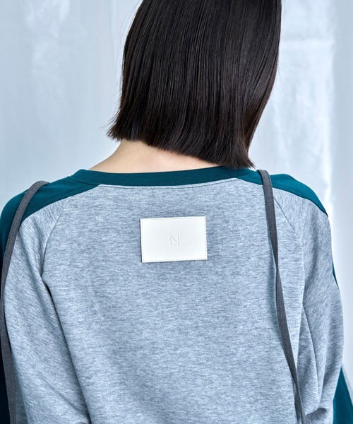 Nora Lily(ノラリリー)の「【Nora Lily】Switching Bi-Color Tuck Raglan Tee(Tシャツ/カットソー・メンズ・ブラック/アイボリー/グレー・FREE)」の22枚目の写真
