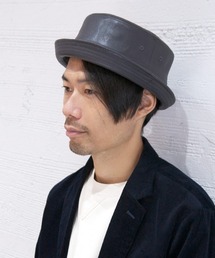 メンズのハット（グレー/灰色系・合成皮革/人工皮革）ファッション通販