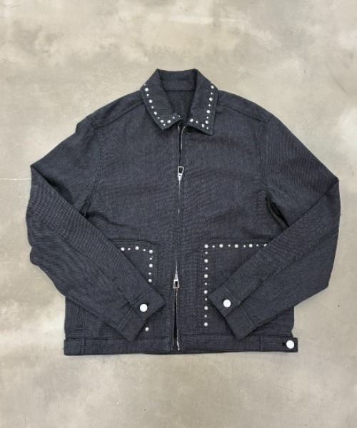 SHAGGIE（シャギー）の「【ユニセックス】スタッズ付きダブルファスナージャケット（その他アウター・メンズ・ブラック/ベージュ・FREE）」の12枚目の写真