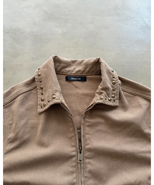 SHAGGIE（シャギー）の「【ユニセックス】スタッズ付きダブルファスナージャケット（その他アウター・メンズ・ブラック/ベージュ・FREE）」の22枚目の写真