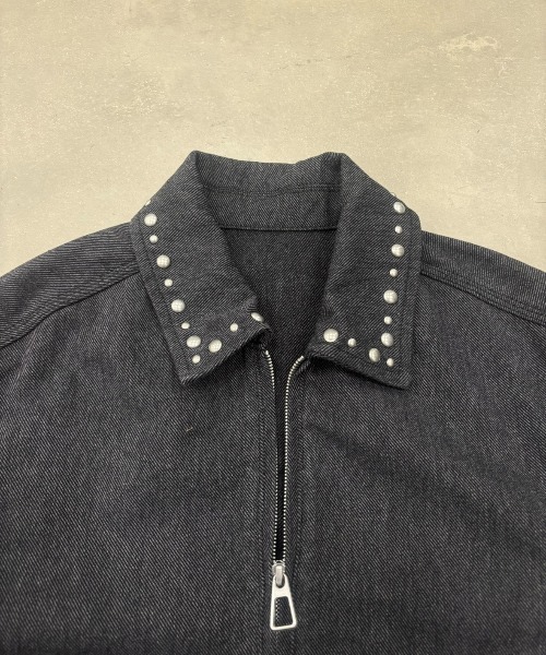 SHAGGIE（シャギー）の「【ユニセックス】スタッズ付きダブルファスナージャケット（その他アウター・メンズ・ブラック/ベージュ・FREE）」の11枚目の写真