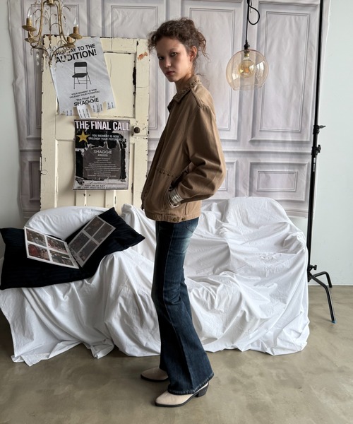 SHAGGIE（シャギー）の「【ユニセックス】スタッズ付きダブルファスナージャケット（その他アウター・メンズ・ブラック/ベージュ・FREE）」の19枚目の写真