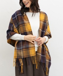 Honeys（ハニーズ）の「【シアバター加工・抗菌防臭・吸湿発熱】チェック柄ストール（ストール/ショール）」