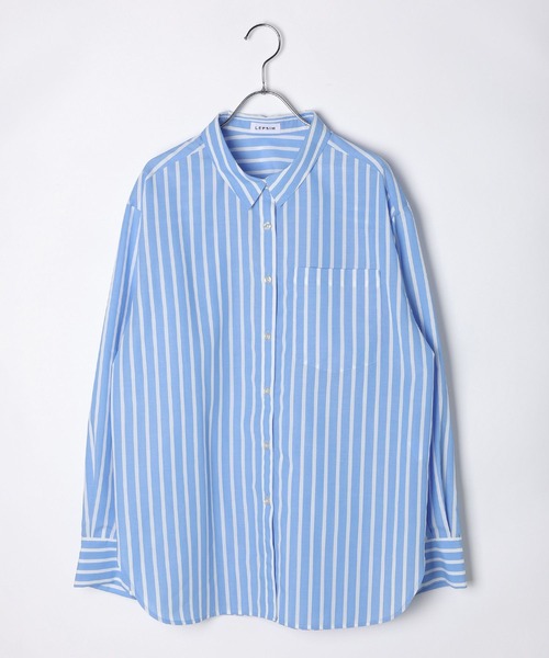 LEPSIM（レプシィム）の「ワンポイントベーシックシャツ　582331（シャツ/ブラウス・レディース・グレー/ブラウン/オフホワイト/ブルー・FREE）」の10枚目の写真