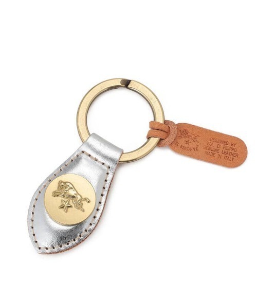 【WEB限定】IL BISONTE / キーホルダー / METALLIC LEATHER