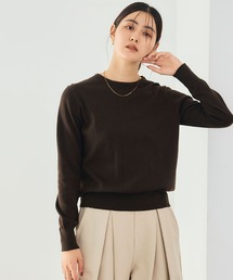 CROSS FUNCTION | 《洗える》綿100％クルーネックベーシックニット【CROSS FUNCTION/クロスファンクション】(ニット/セーター)