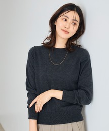 CROSS FUNCTION | 《洗える》綿100％クルーネックベーシックニット【CROSS FUNCTION/クロスファンクション】(ニット/セーター)