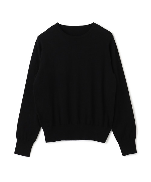 CROSS FUNCTION（クロスファンクション）の「《洗える》綿100％クルーネックベーシックニット【CROSS FUNCTION/クロスファンクション】（ニット/セーター・レディース・チャコールグレー/ブラック/ブラウン/オフホワイト/カーキ/サックスブルー/ピンク/杢グレー・LL/M/L）」の18枚目の写真