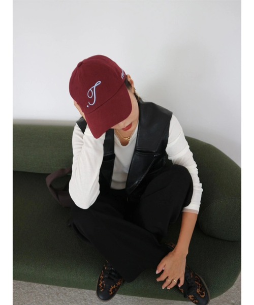 TRUNC（トランクエイティーエイト）の「T LOGO Cap（キャップ・レディース・ネイビー/ボルドー・FREE）」の8枚目の写真
