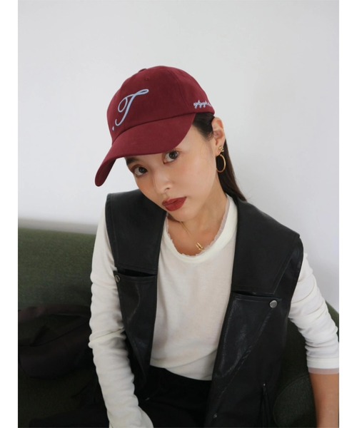 TRUNC（トランクエイティーエイト）の「T LOGO Cap（キャップ・レディース・ネイビー/ボルドー・FREE）」の15枚目の写真