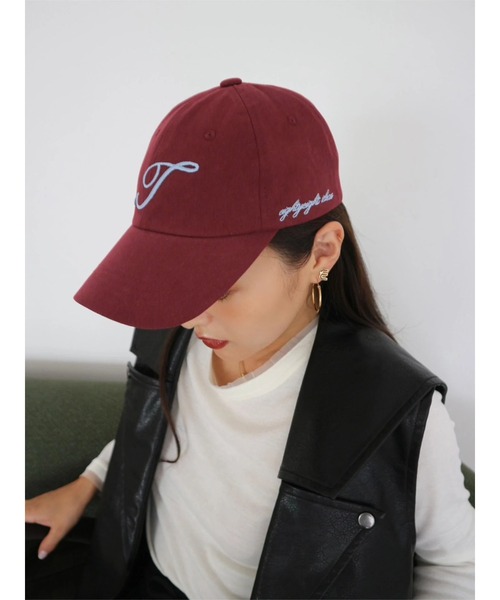 TRUNC（トランクエイティーエイト）の「T LOGO Cap（キャップ・レディース・ネイビー/ボルドー・FREE）」の9枚目の写真