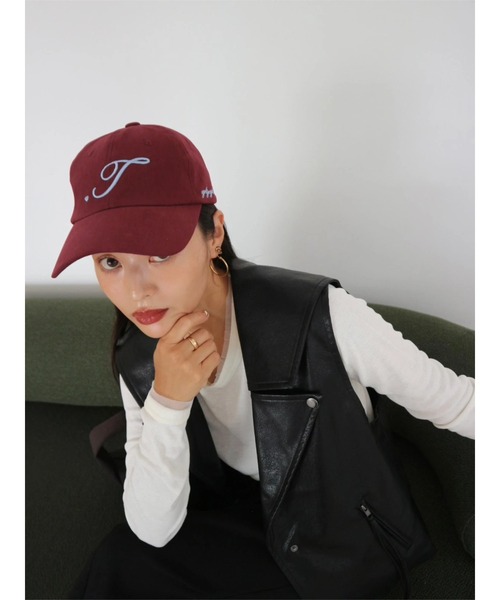 TRUNC（トランクエイティーエイト）の「T LOGO Cap（キャップ・レディース・ネイビー/ボルドー・FREE）」の16枚目の写真
