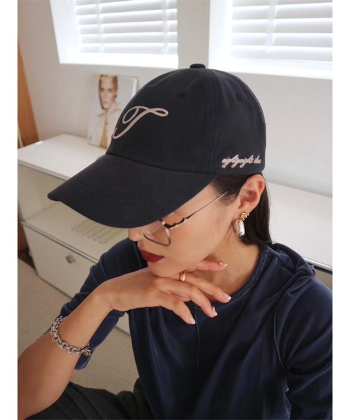 TRUNC（トランクエイティーエイト）の「T LOGO Cap（キャップ・レディース・ネイビー/ボルドー・FREE）」の17枚目の写真