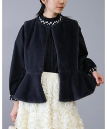 Doumoi（ドゥモエ）の「ペプラムフェイクファーベスト（ベスト）」