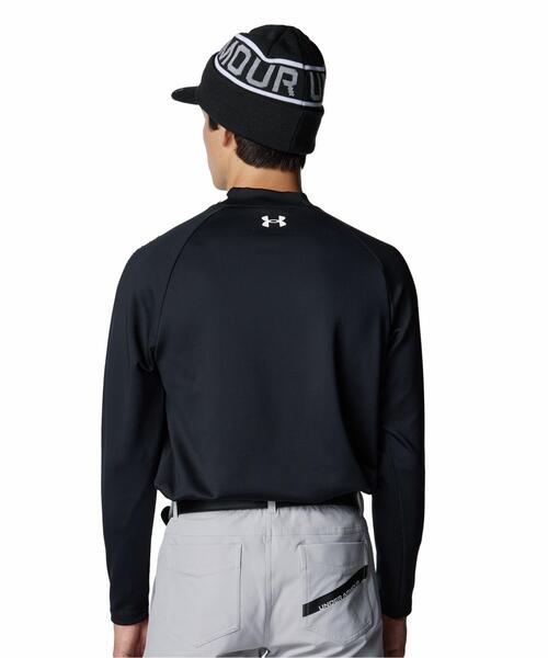 UNDER ARMOUR(アンダーアーマー)の「UAドライブ アーマーニット ロングスリーブ モックネック シャツ(ゴルフ/メンズ)(ポロシャツ・メンズ・ブラック・M/XL/2XL/L)」の2枚目の写真