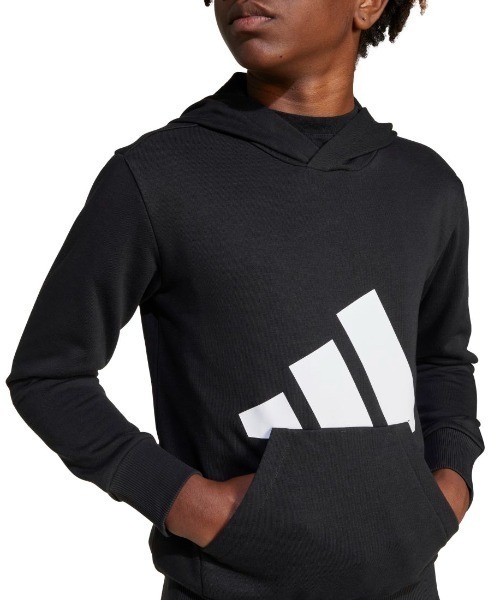 adidas（アディダス）の「アディダス adidas エッセンシャルズ パーカー（パーカー・キッズ・グレー/ブラック×レッド/ブラック×ホワイト・130cm/140cm/150cm/160cm）」の2枚目の写真