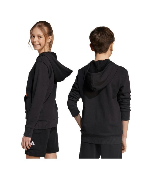 adidas（アディダス）の「アディダス adidas エッセンシャルズ パーカー（パーカー・キッズ・グレー/ブラック×レッド/ブラック×ホワイト・130cm/140cm/150cm/160cm）」の17枚目の写真