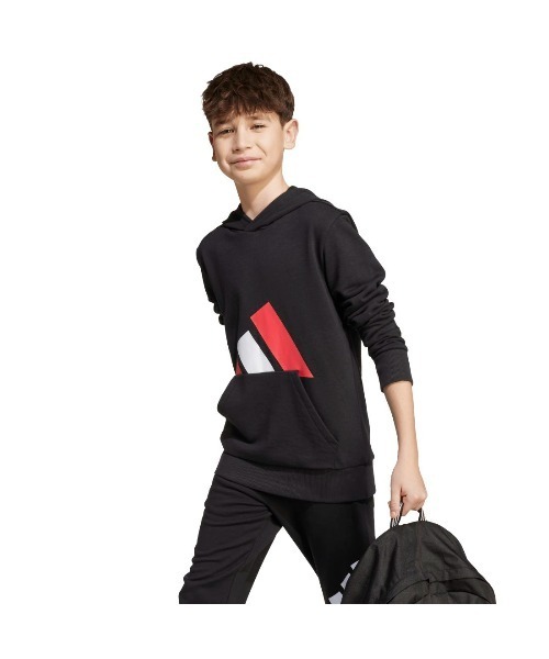 adidas（アディダス）の「アディダス adidas エッセンシャルズ パーカー（パーカー・キッズ・グレー/ブラック×レッド/ブラック×ホワイト・130cm/140cm/150cm/160cm）」の15枚目の写真