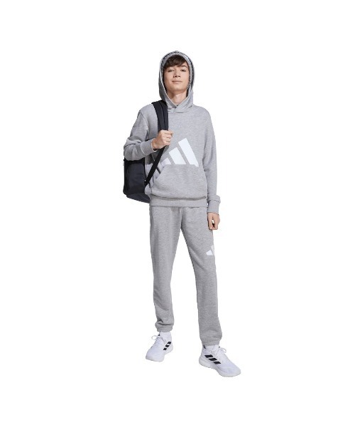 adidas（アディダス）の「アディダス adidas エッセンシャルズ パーカー（パーカー・キッズ・グレー/ブラック×レッド/ブラック×ホワイト・130cm/140cm/150cm/160cm）」の6枚目の写真