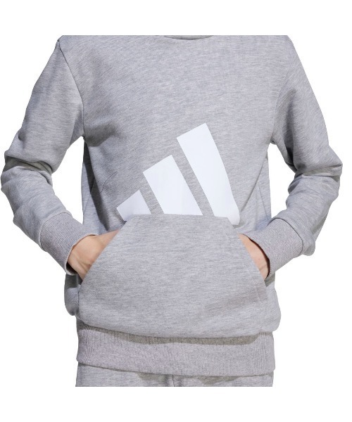 adidas（アディダス）の「アディダス adidas エッセンシャルズ パーカー（パーカー・キッズ・グレー/ブラック×レッド/ブラック×ホワイト・130cm/140cm/150cm/160cm）」の7枚目の写真